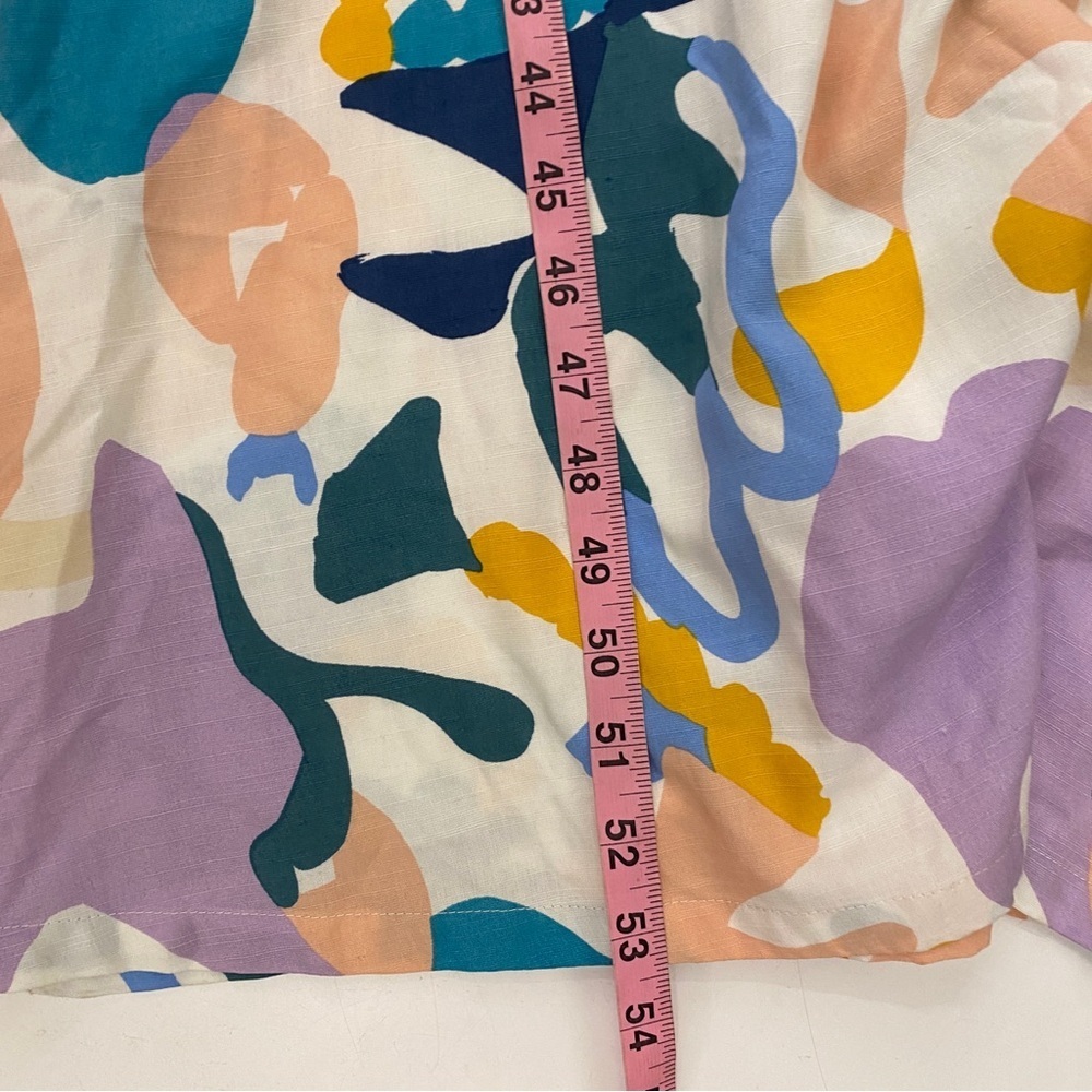 Anthropologie ||‎ Traffic People Abstract Printed V-Neck Midi Dress Small - Picture 8 of 9